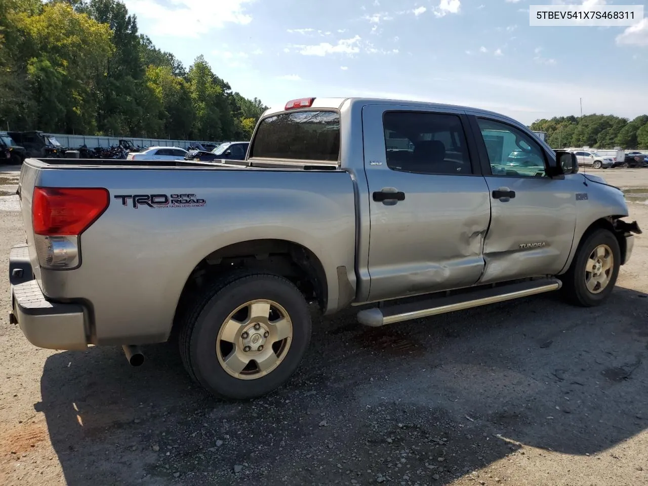 2007 Toyota Tundra Crewmax Sr5 VIN: 5TBEV541X7S468311 Lot: 72550334