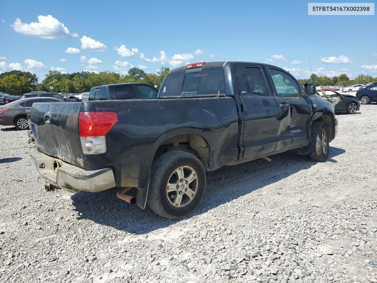 2007 Toyota Tundra Double Cab Sr5 VIN: 5TFBT54167X002398 Lot: 72588034