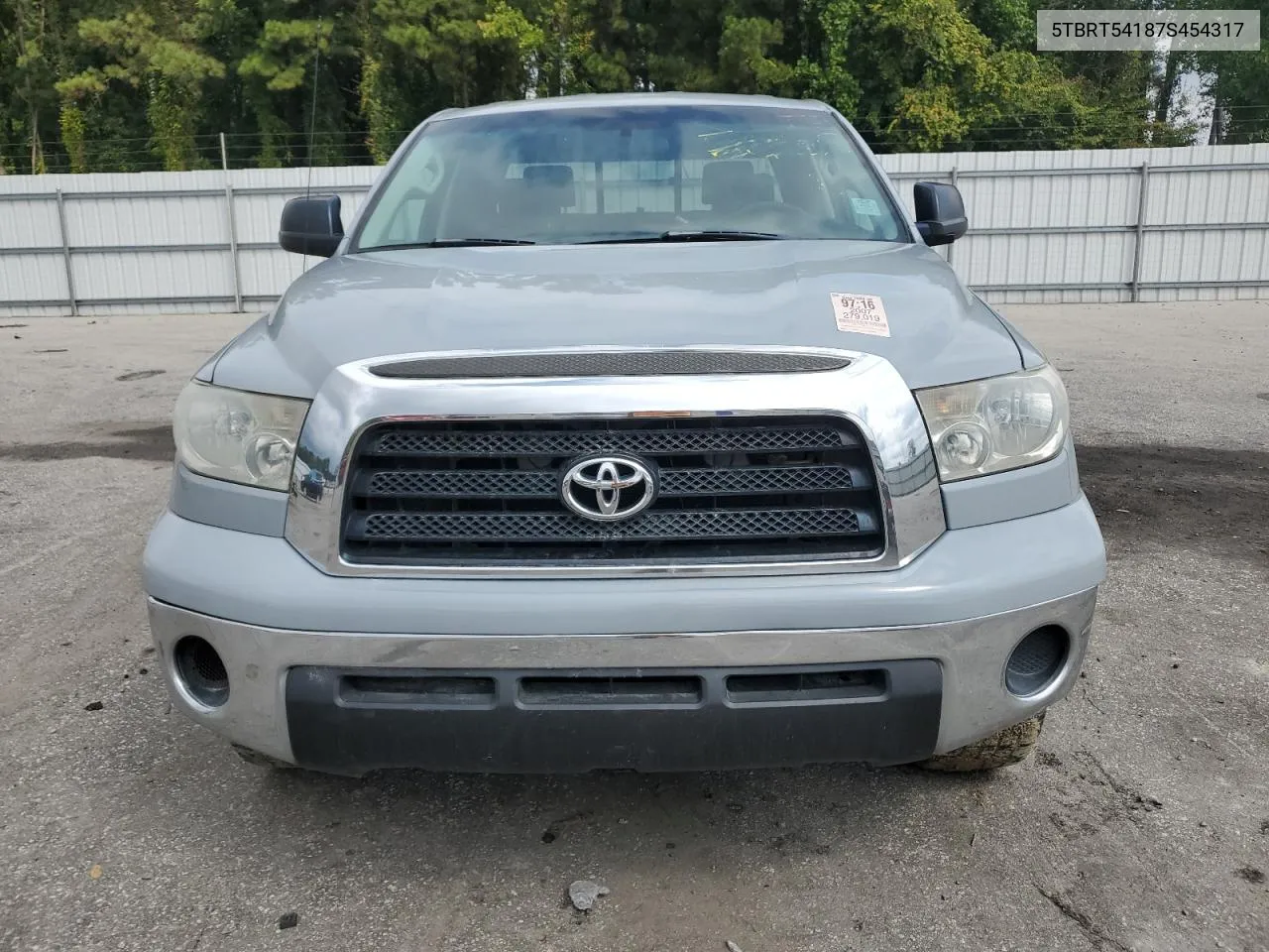 2007 Toyota Tundra Double Cab Sr5 VIN: 5TBRT54187S454317 Lot: 72950824