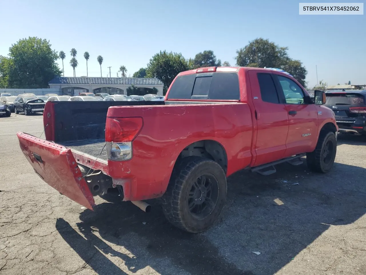 2007 Toyota Tundra Double Cab Sr5 VIN: 5TBRV541X7S452062 Lot: 73316654