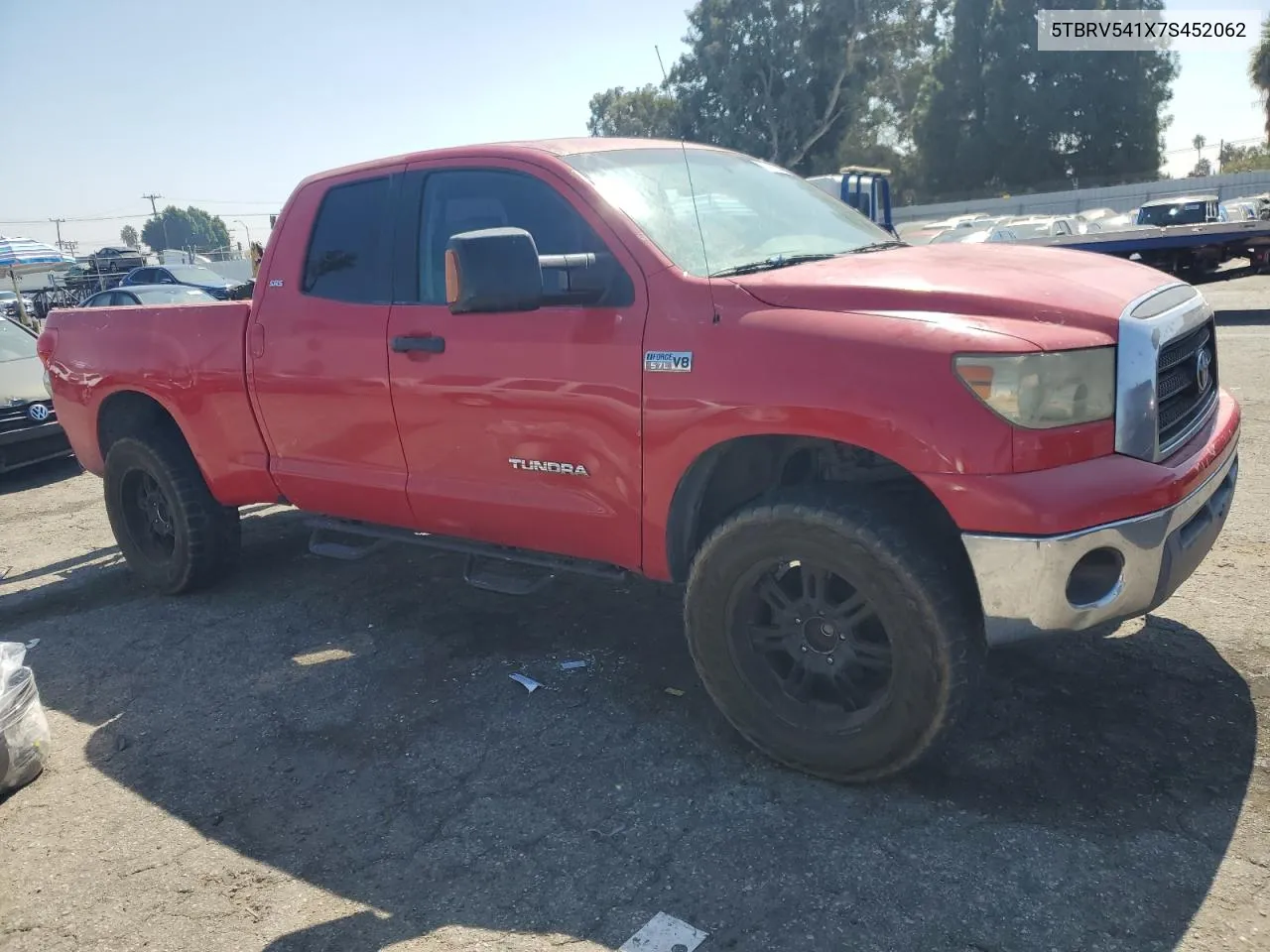 2007 Toyota Tundra Double Cab Sr5 VIN: 5TBRV541X7S452062 Lot: 73316654