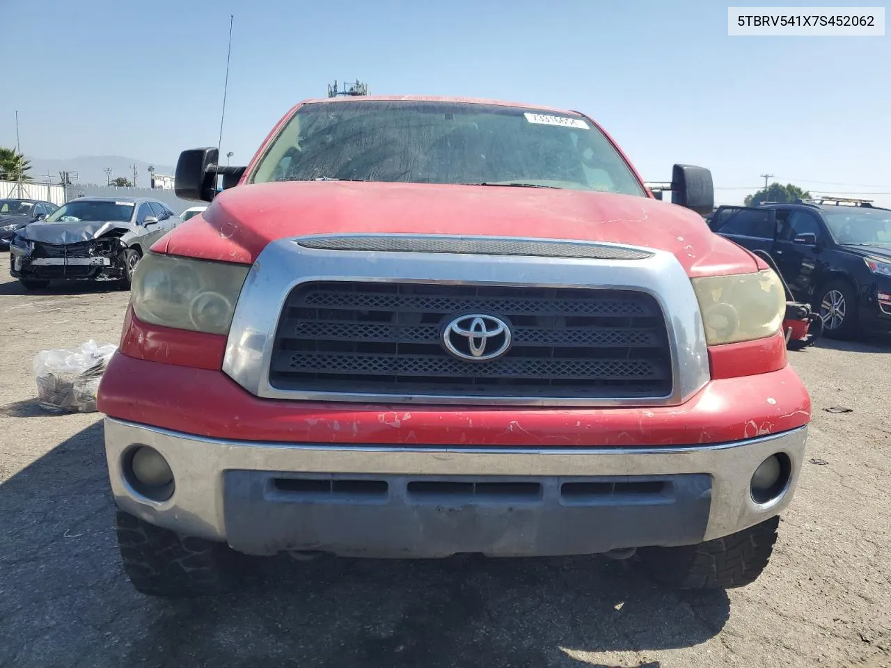 2007 Toyota Tundra Double Cab Sr5 VIN: 5TBRV541X7S452062 Lot: 73316654