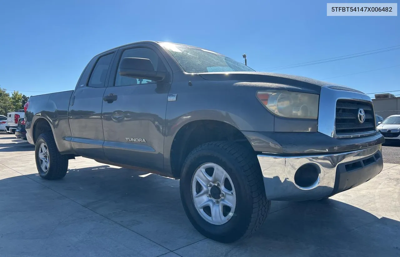 2007 Toyota Tundra Double Cab Sr5 VIN: 5TFBT54147X006482 Lot: 73333214