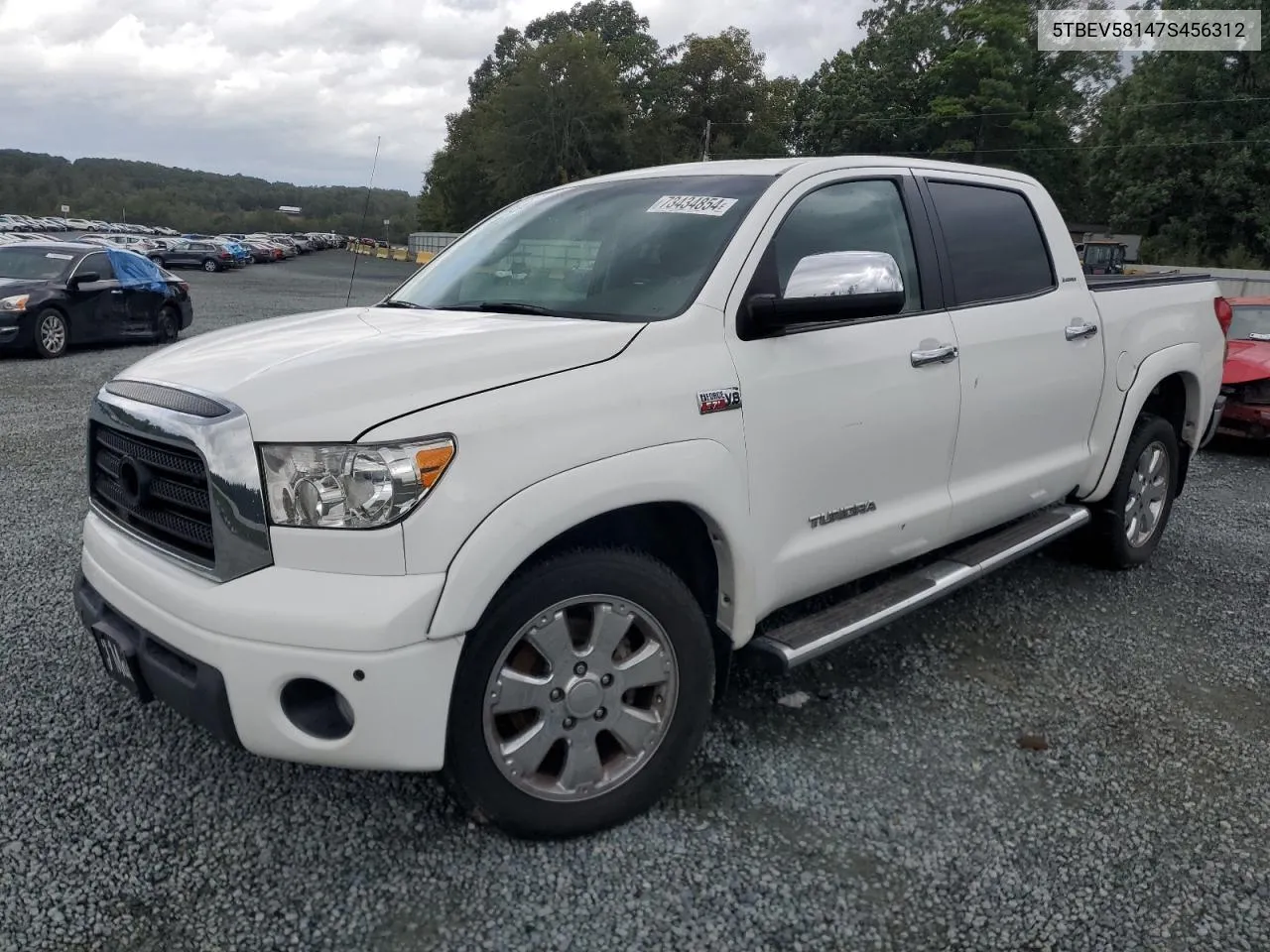 2007 Toyota Tundra Crewmax Limited VIN: 5TBEV58147S456312 Lot: 73434854