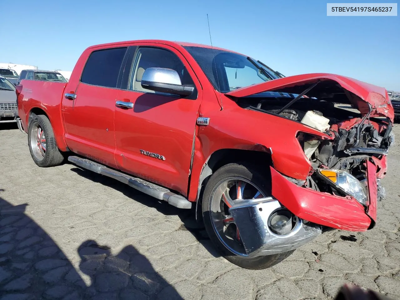 2007 Toyota Tundra Crewmax Sr5 VIN: 5TBEV54197S465237 Lot: 73528704