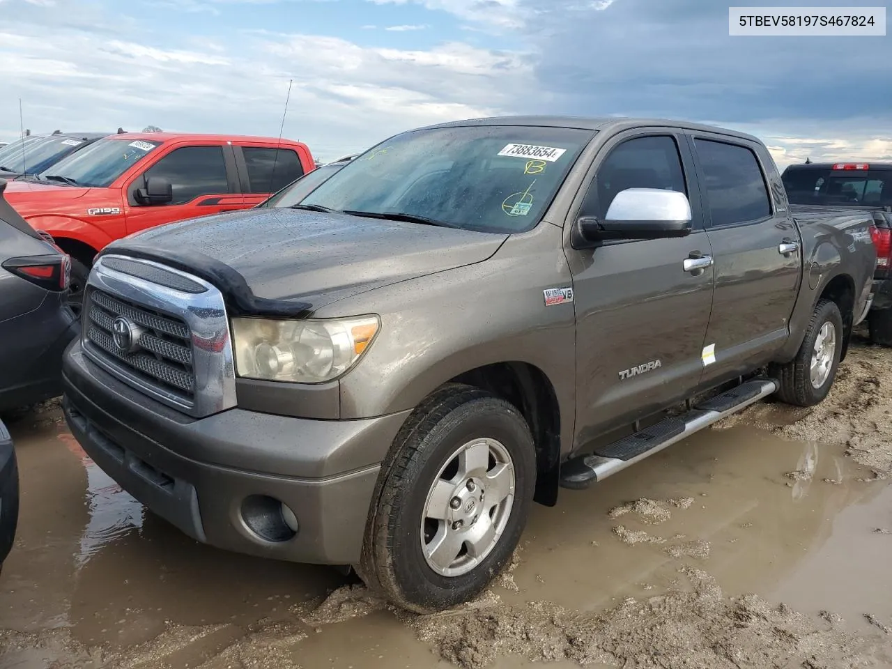 2007 Toyota Tundra Crewmax Limited VIN: 5TBEV58197S467824 Lot: 73883654