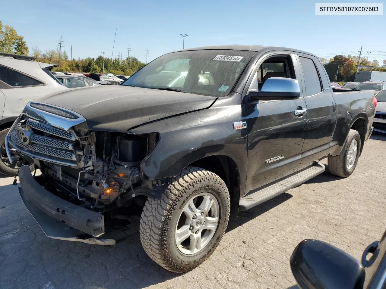 2007 Toyota Tundra Double Cab Limited VIN: 5TFBV58107X007603 Lot: 73934554