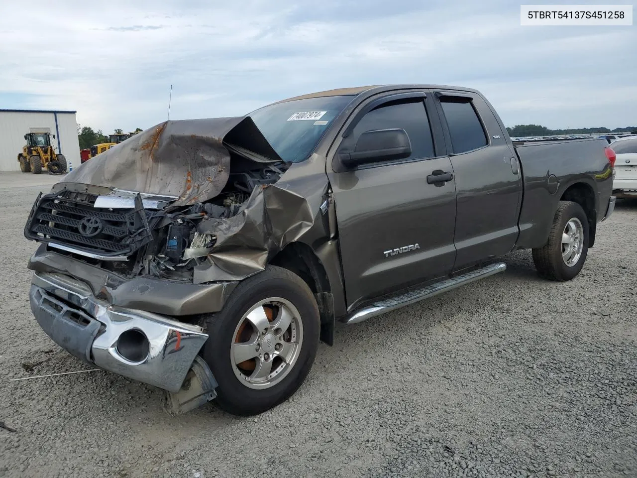 2007 Toyota Tundra Double Cab Sr5 VIN: 5TBRT54137S451258 Lot: 74007974