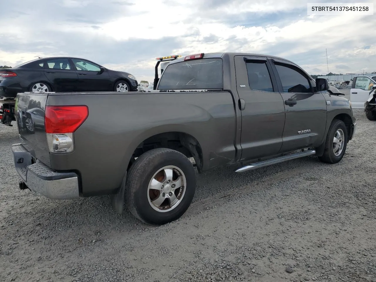 2007 Toyota Tundra Double Cab Sr5 VIN: 5TBRT54137S451258 Lot: 74007974