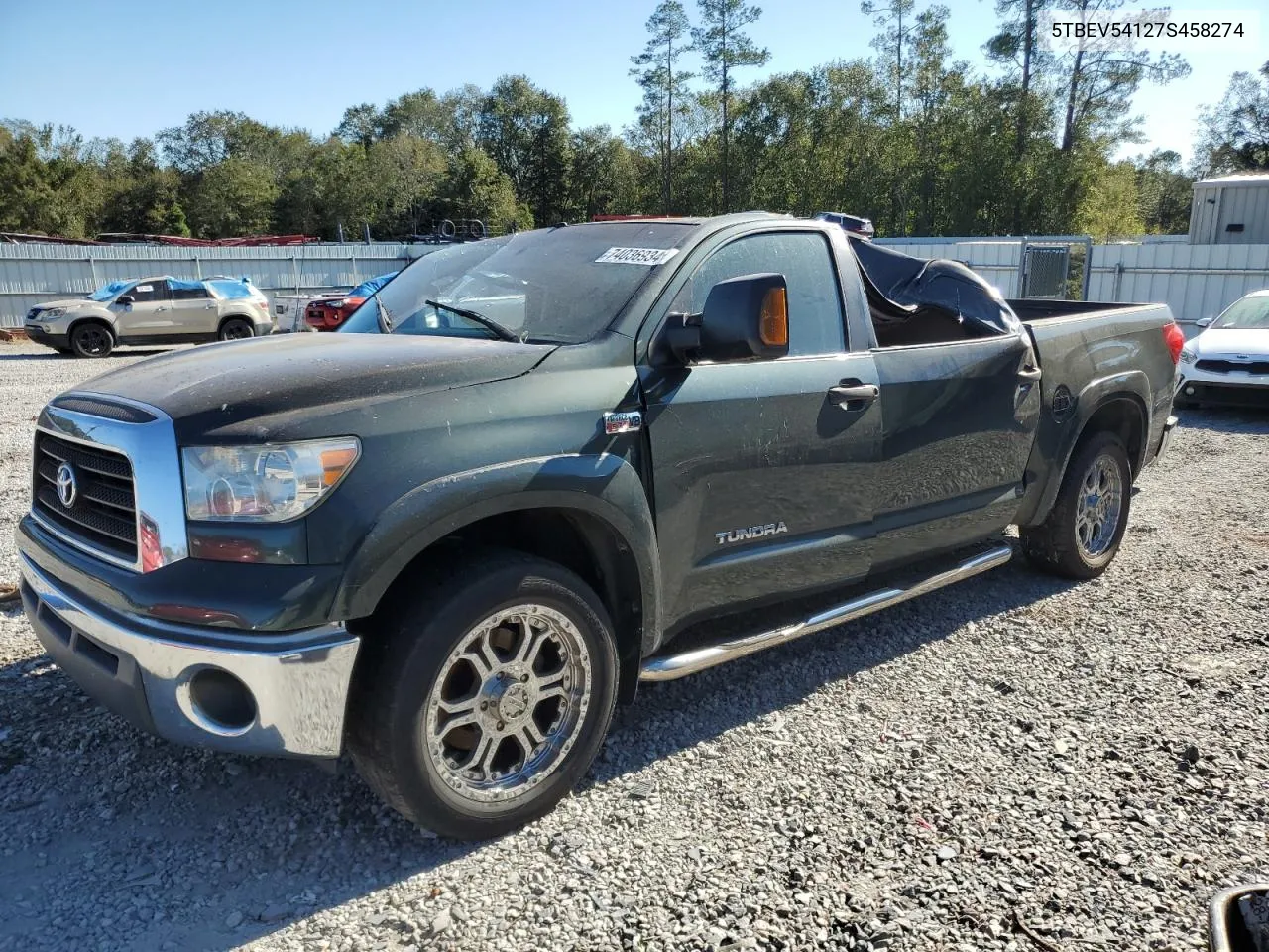 2007 Toyota Tundra Crewmax Sr5 VIN: 5TBEV54127S458274 Lot: 74036934