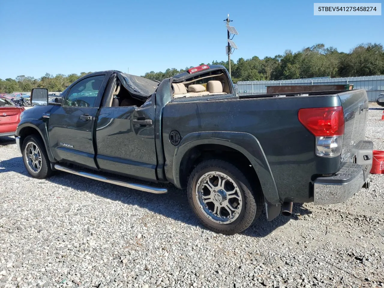 2007 Toyota Tundra Crewmax Sr5 VIN: 5TBEV54127S458274 Lot: 74036934