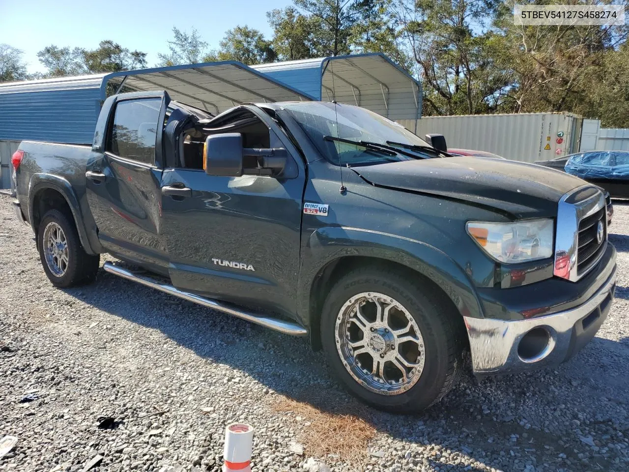 2007 Toyota Tundra Crewmax Sr5 VIN: 5TBEV54127S458274 Lot: 74036934