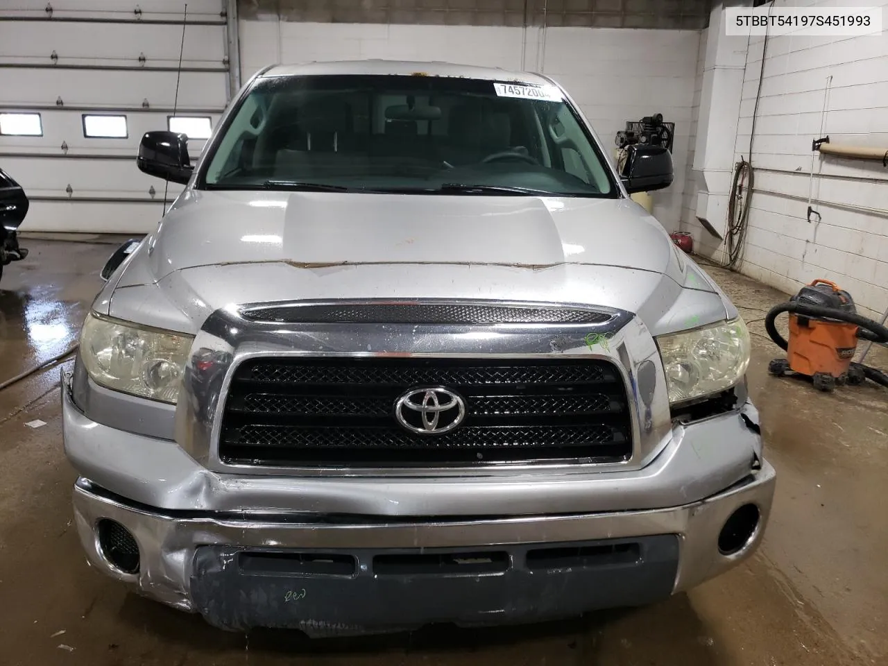 2007 Toyota Tundra Double Cab Sr5 VIN: 5TBBT54197S451993 Lot: 74572004