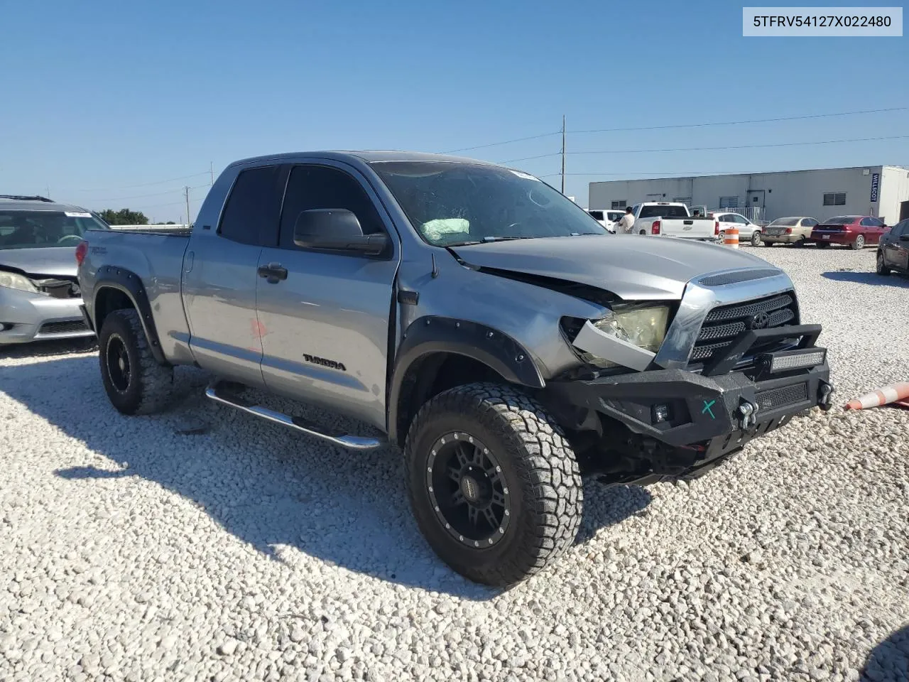 2007 Toyota Tundra Double Cab Sr5 VIN: 5TFRV54127X022480 Lot: 74577414