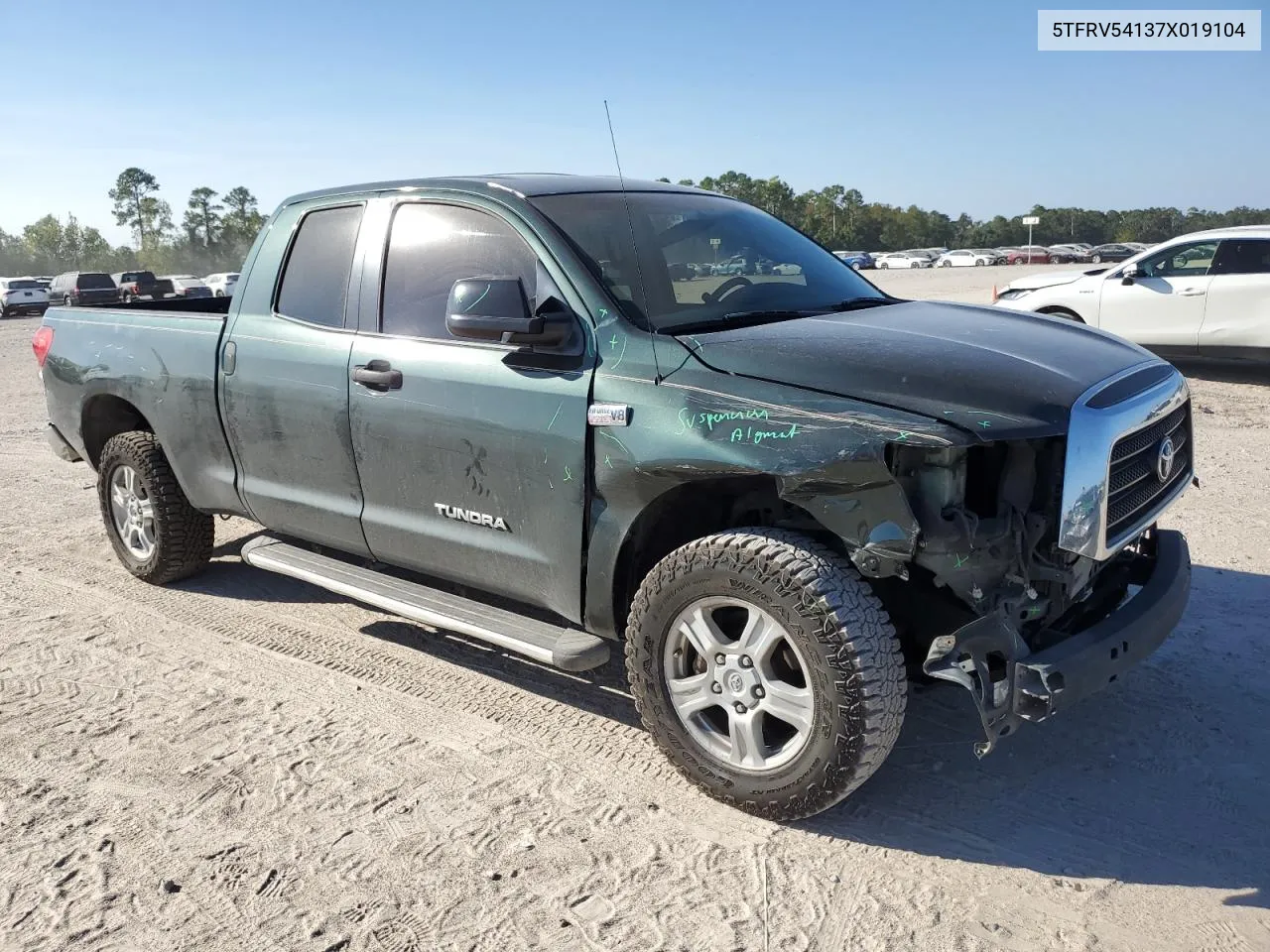 2007 Toyota Tundra Double Cab Sr5 VIN: 5TFRV54137X019104 Lot: 74638564