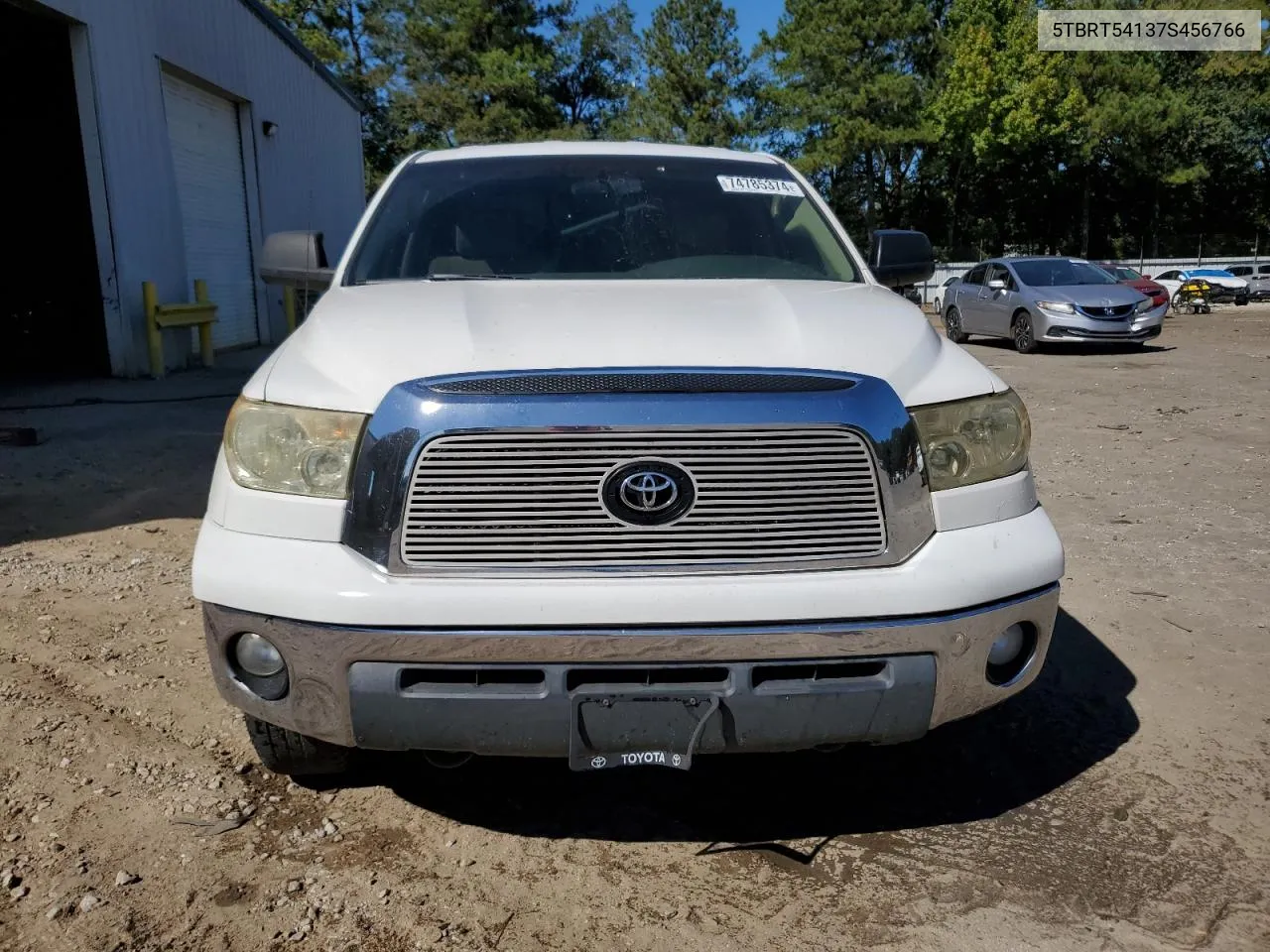 2007 Toyota Tundra Double Cab Sr5 VIN: 5TBRT54137S456766 Lot: 74785374