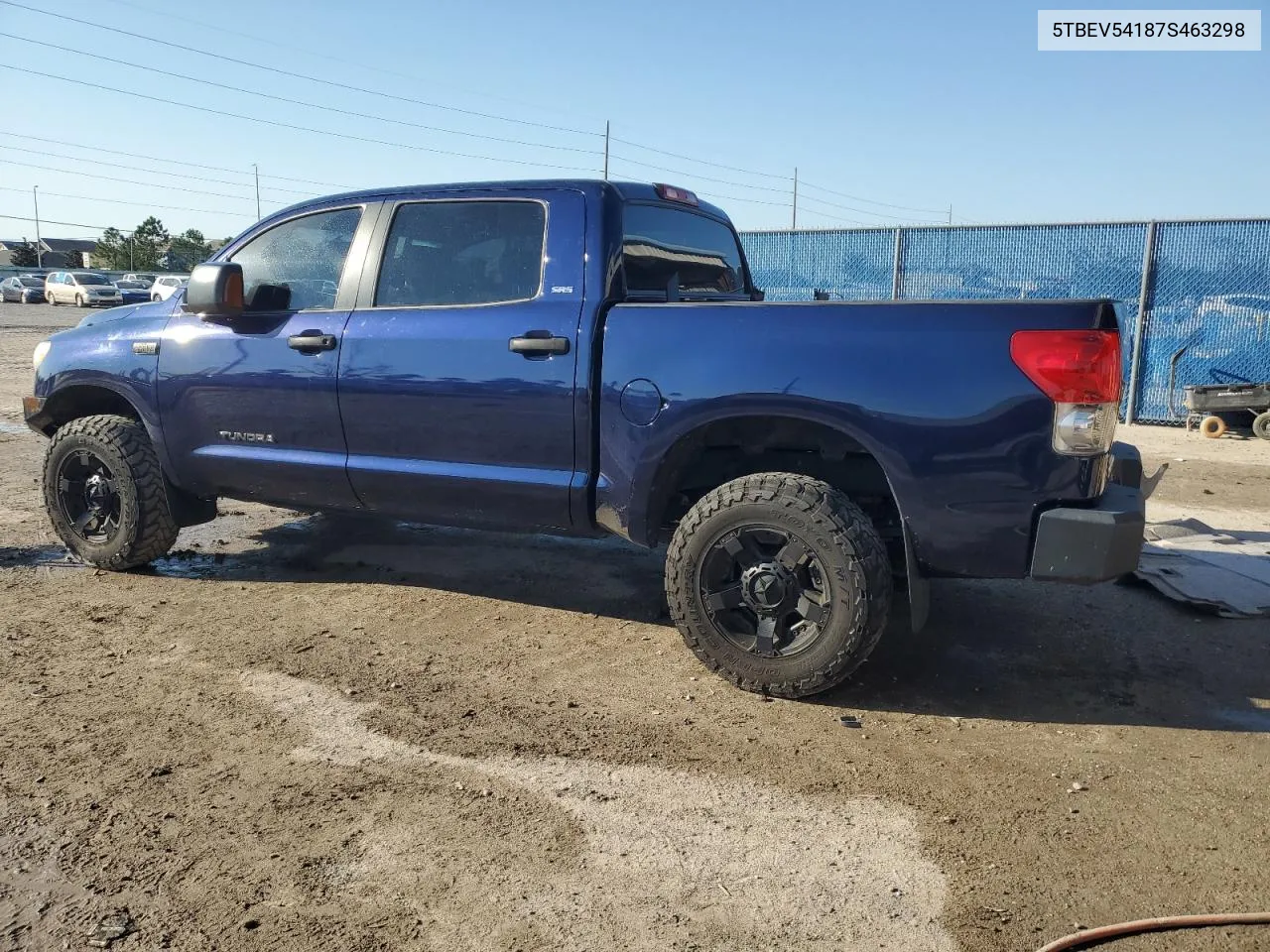 2007 Toyota Tundra Crewmax Sr5 VIN: 5TBEV54187S463298 Lot: 74847894