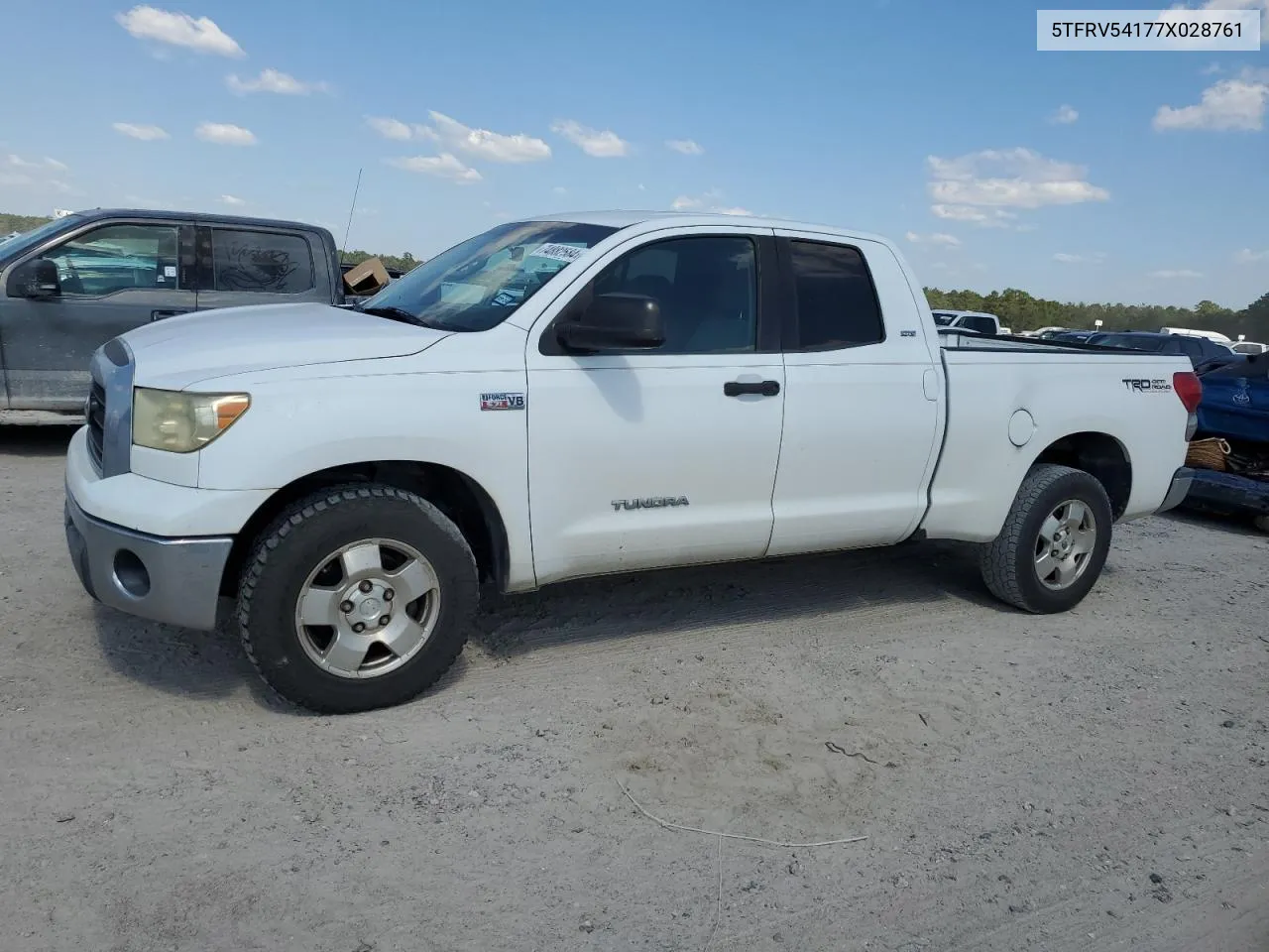 2007 Toyota Tundra Double Cab Sr5 VIN: 5TFRV54177X028761 Lot: 74882584