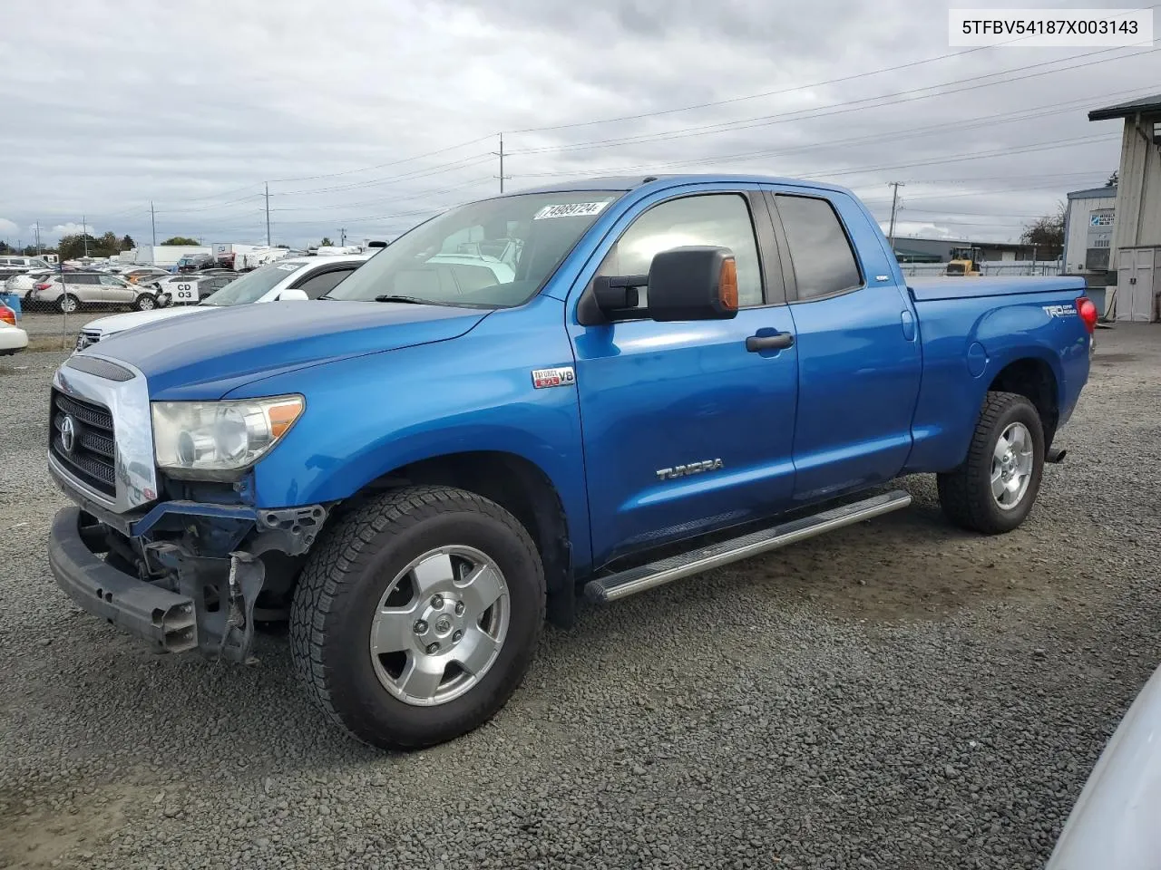 2007 Toyota Tundra Double Cab Sr5 VIN: 5TFBV54187X003143 Lot: 74989724