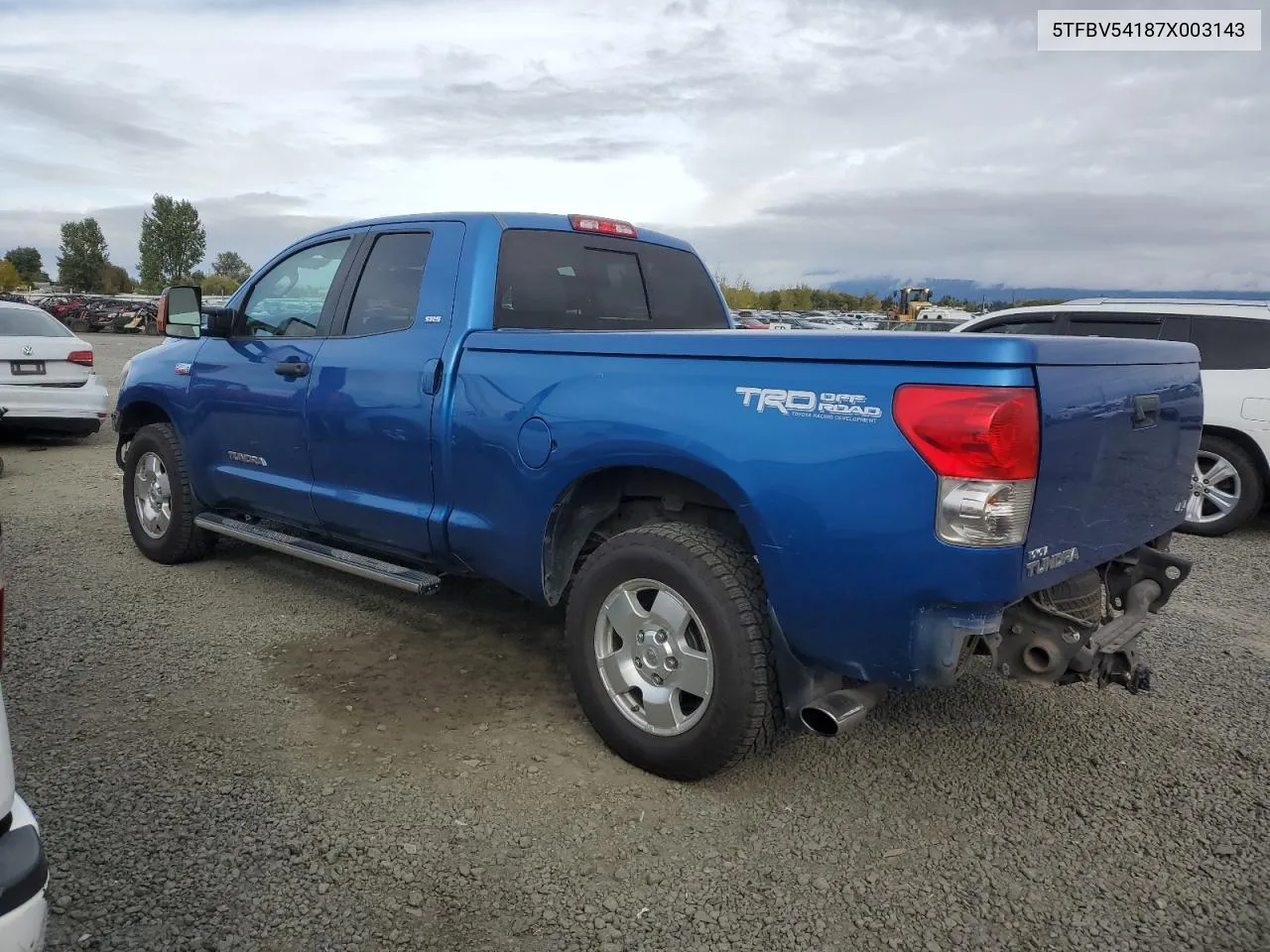 2007 Toyota Tundra Double Cab Sr5 VIN: 5TFBV54187X003143 Lot: 74989724