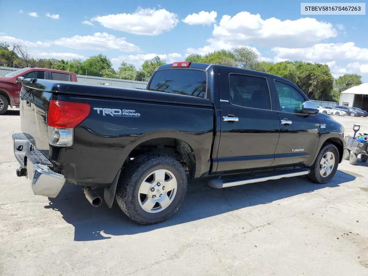 2007 Toyota Tundra Crewmax Limited VIN: 5TBEV58167S467263 Lot: 75252534