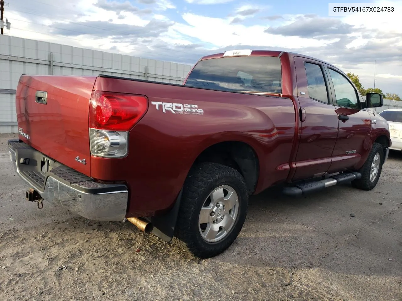 2007 Toyota Tundra Double Cab Sr5 VIN: 5TFBV54167X024783 Lot: 75403204