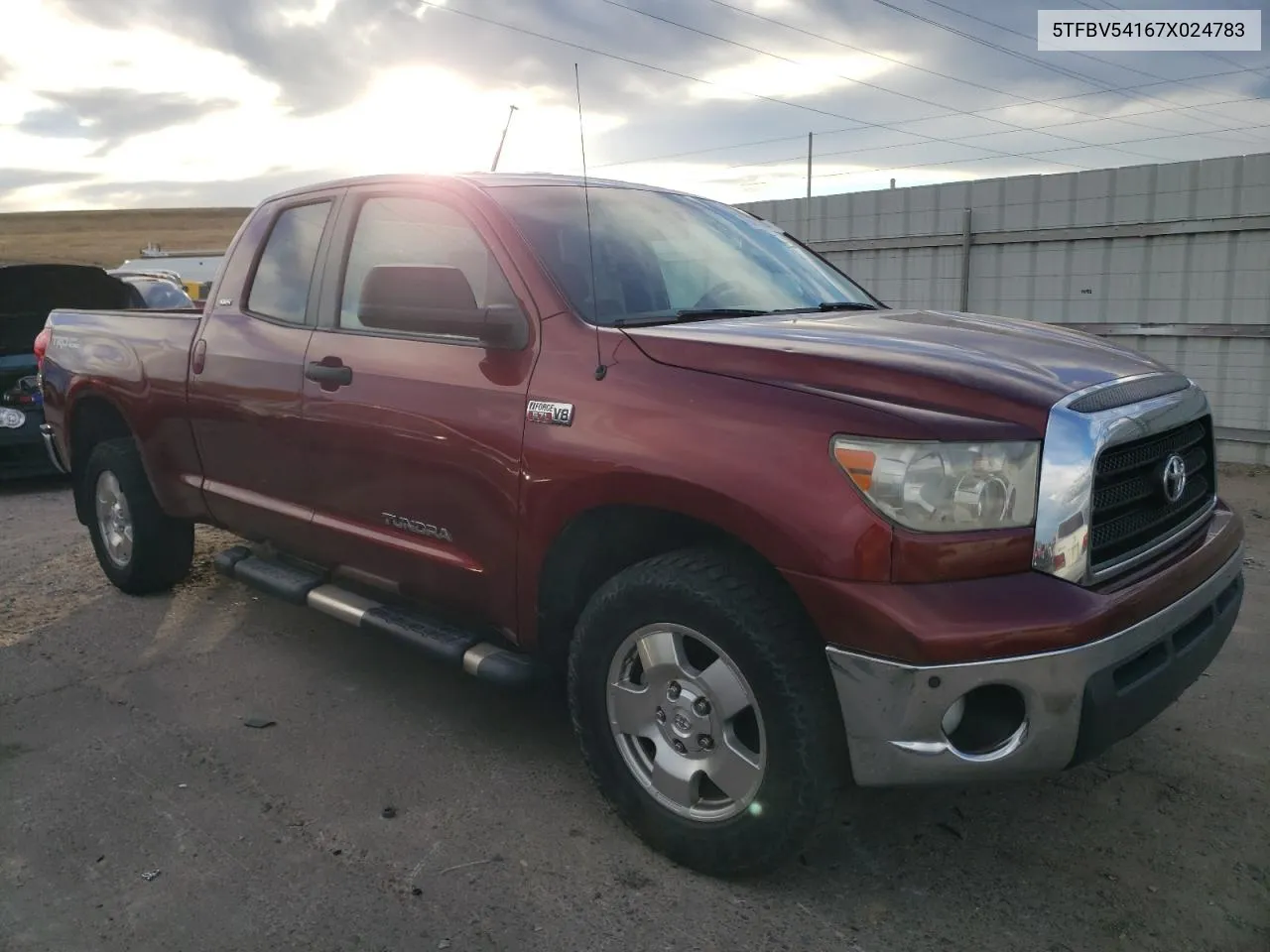 2007 Toyota Tundra Double Cab Sr5 VIN: 5TFBV54167X024783 Lot: 75403204