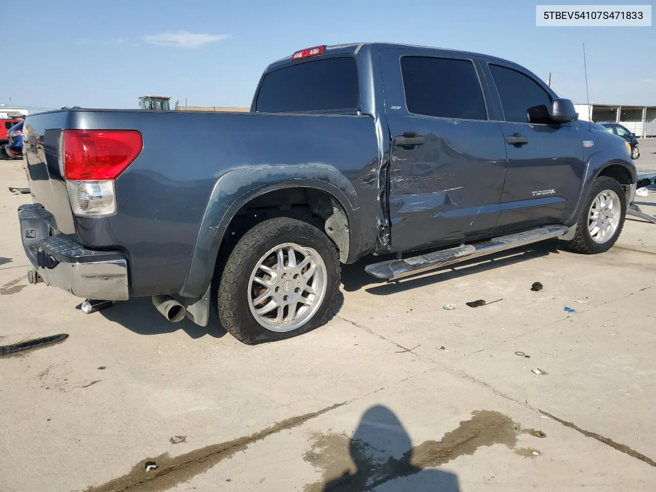 2007 Toyota Tundra Crewmax Sr5 VIN: 5TBEV54107S471833 Lot: 75474114