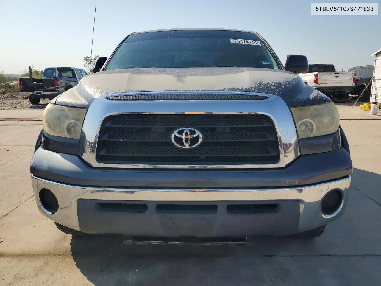 2007 Toyota Tundra Crewmax Sr5 VIN: 5TBEV54107S471833 Lot: 75474114