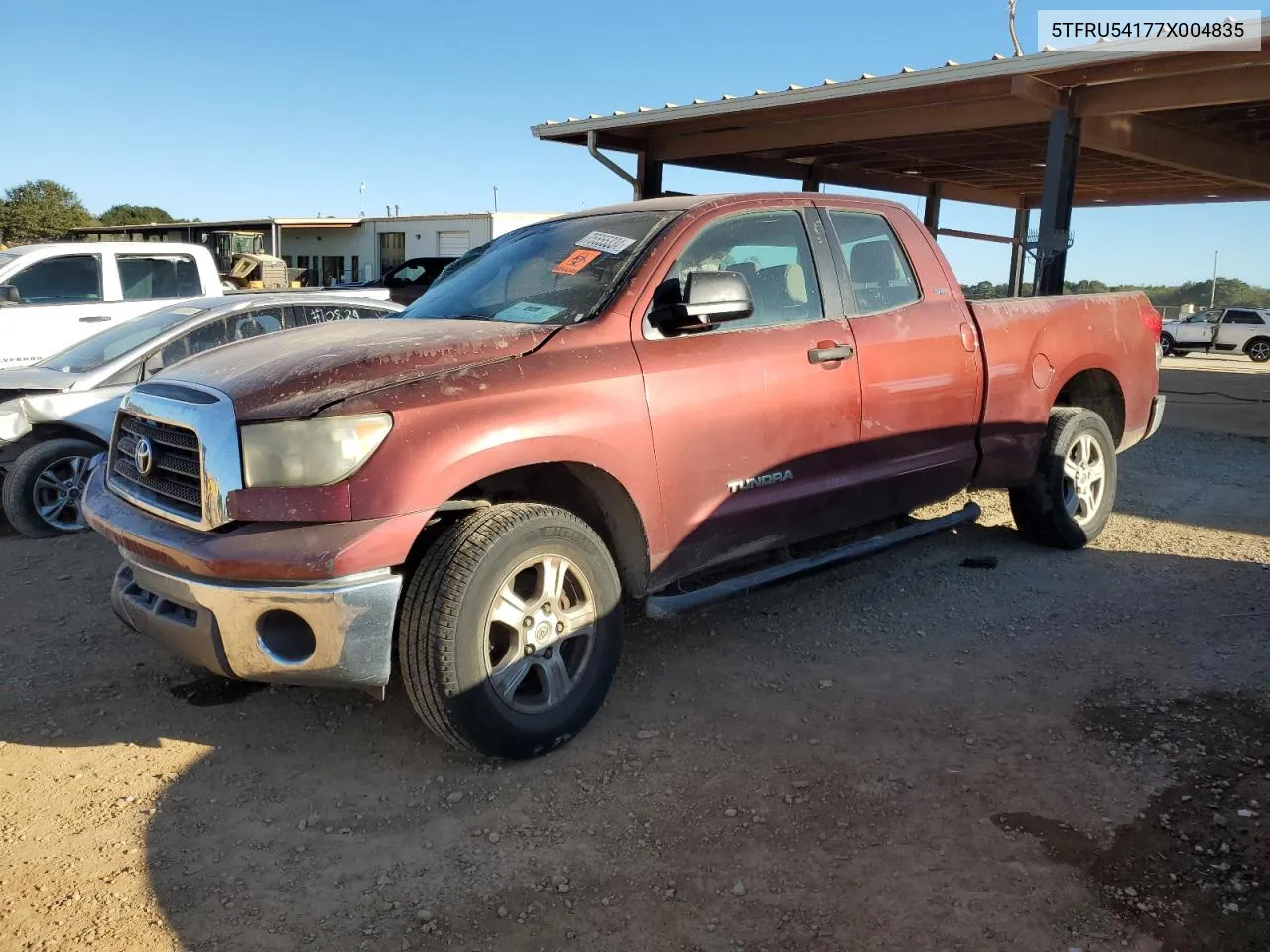 2007 Toyota Tundra Double Cab Sr5 VIN: 5TFRU54177X004835 Lot: 75555334