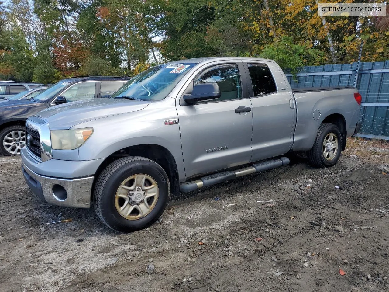 2007 Toyota Tundra Double Cab Sr5 VIN: 5TBBV54167S483875 Lot: 75669334