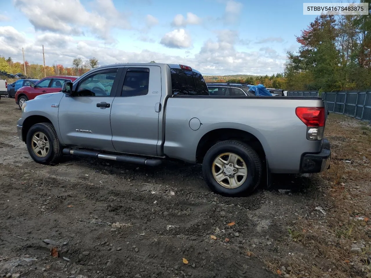 2007 Toyota Tundra Double Cab Sr5 VIN: 5TBBV54167S483875 Lot: 75669334