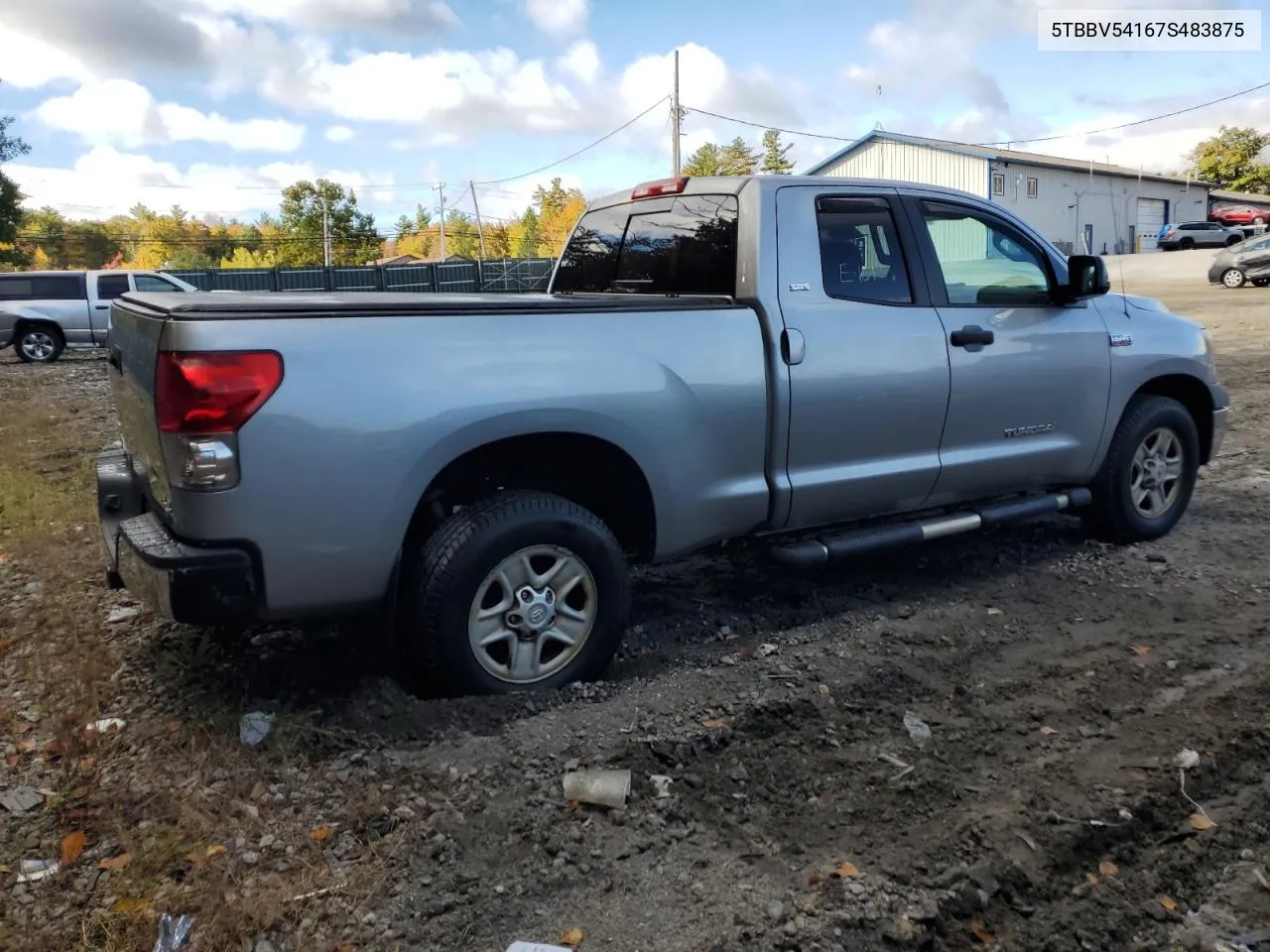 2007 Toyota Tundra Double Cab Sr5 VIN: 5TBBV54167S483875 Lot: 75669334