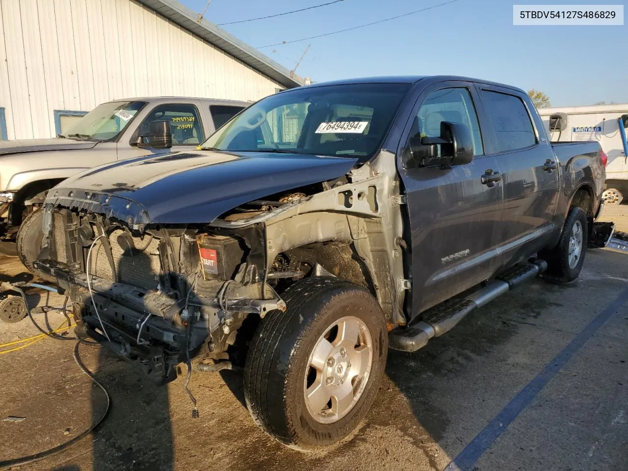 2007 Toyota Tundra Crewmax Sr5 VIN: 5TBDV54127S486829 Lot: 76494394