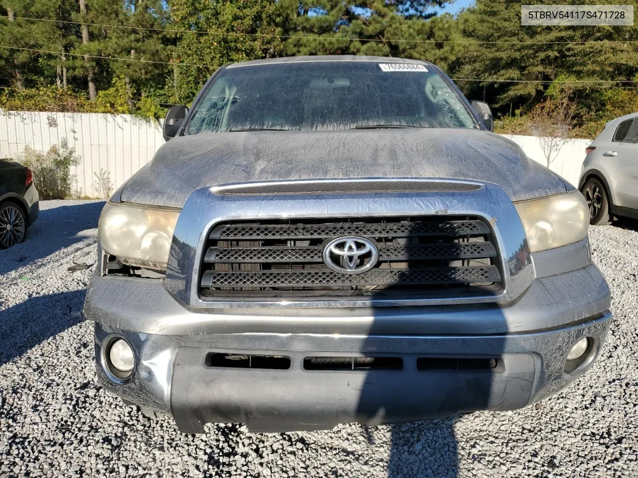 2007 Toyota Tundra Double Cab Sr5 VIN: 5TBRV54117S471728 Lot: 76566884