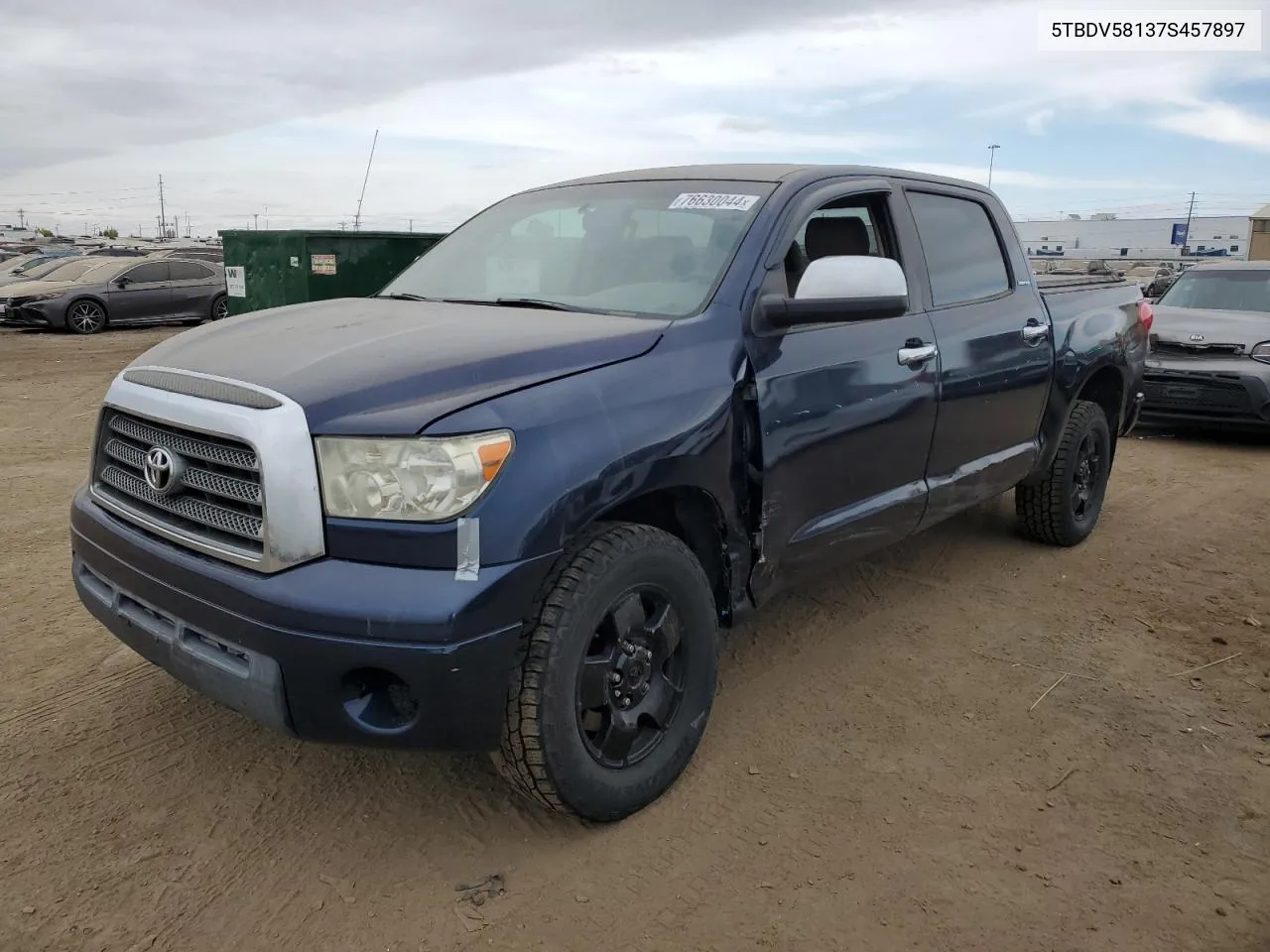 2007 Toyota Tundra Crewmax Limited VIN: 5TBDV58137S457897 Lot: 76630044