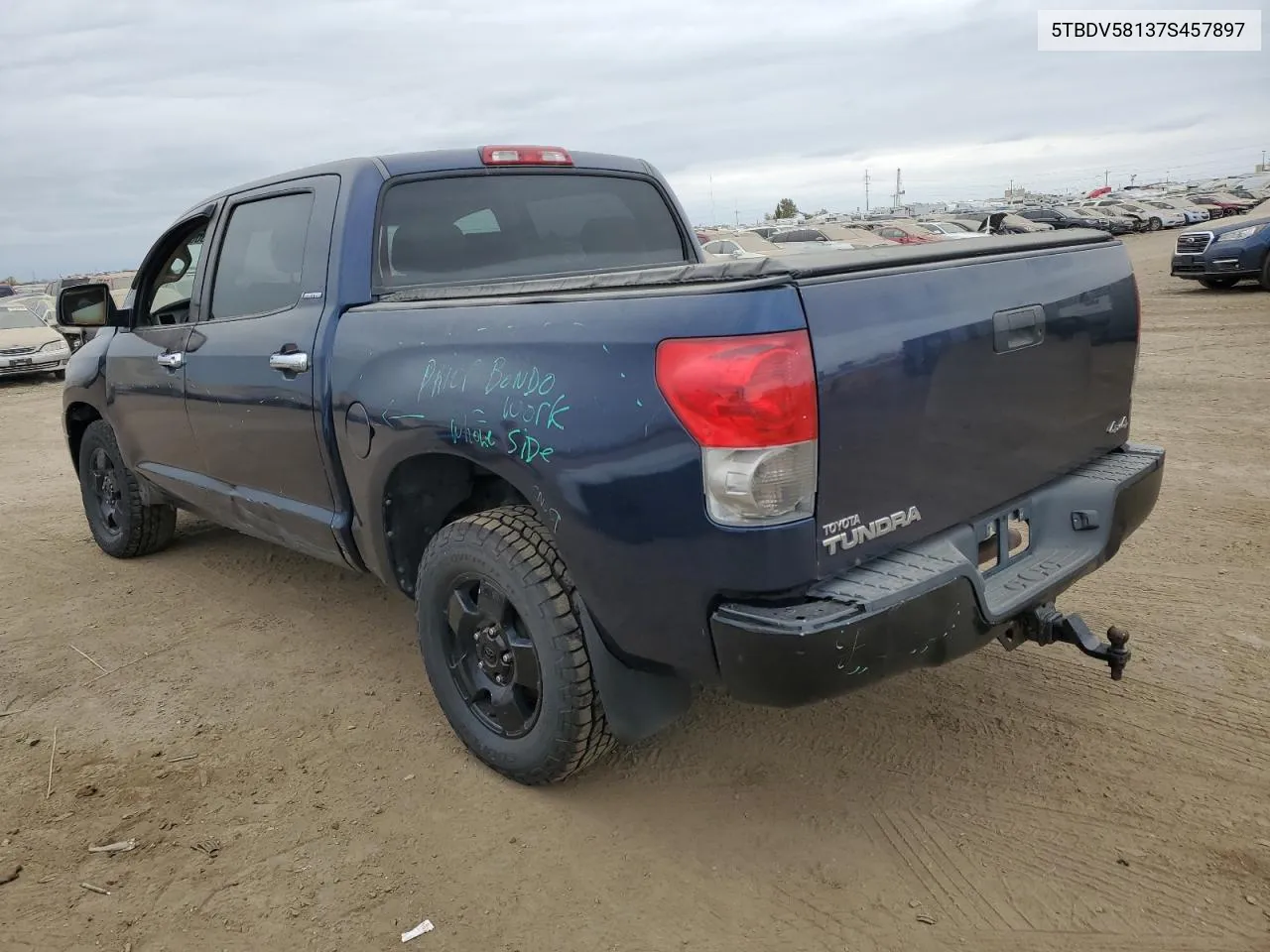 2007 Toyota Tundra Crewmax Limited VIN: 5TBDV58137S457897 Lot: 76630044