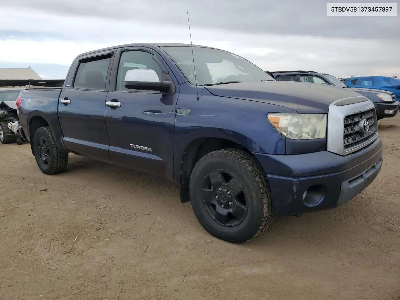 2007 Toyota Tundra Crewmax Limited VIN: 5TBDV58137S457897 Lot: 76630044