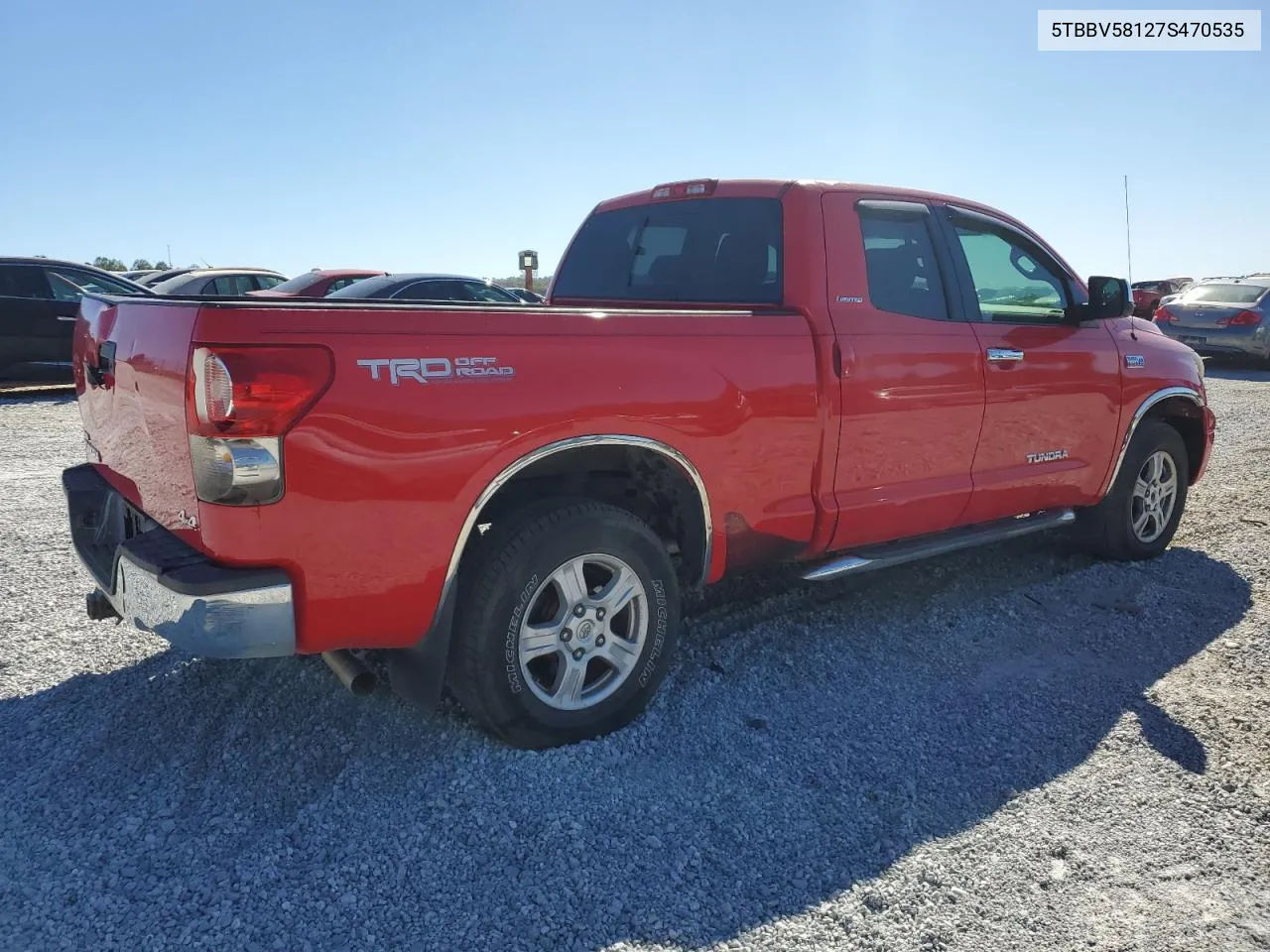 2007 Toyota Tundra Double Cab Limited VIN: 5TBBV58127S470535 Lot: 76701644