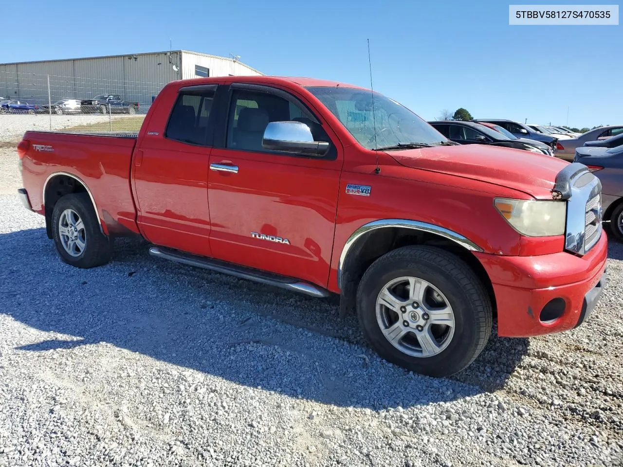 2007 Toyota Tundra Double Cab Limited VIN: 5TBBV58127S470535 Lot: 76701644