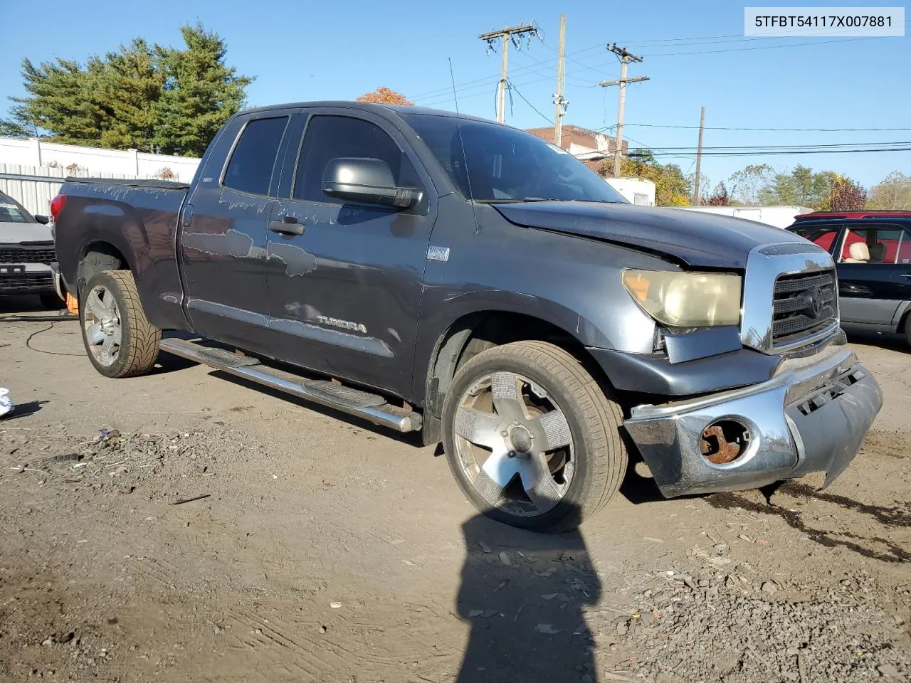 2007 Toyota Tundra Double Cab Sr5 VIN: 5TFBT54117X007881 Lot: 76905684