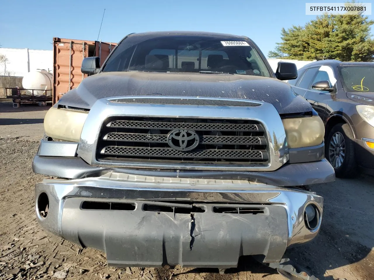 2007 Toyota Tundra Double Cab Sr5 VIN: 5TFBT54117X007881 Lot: 76905684