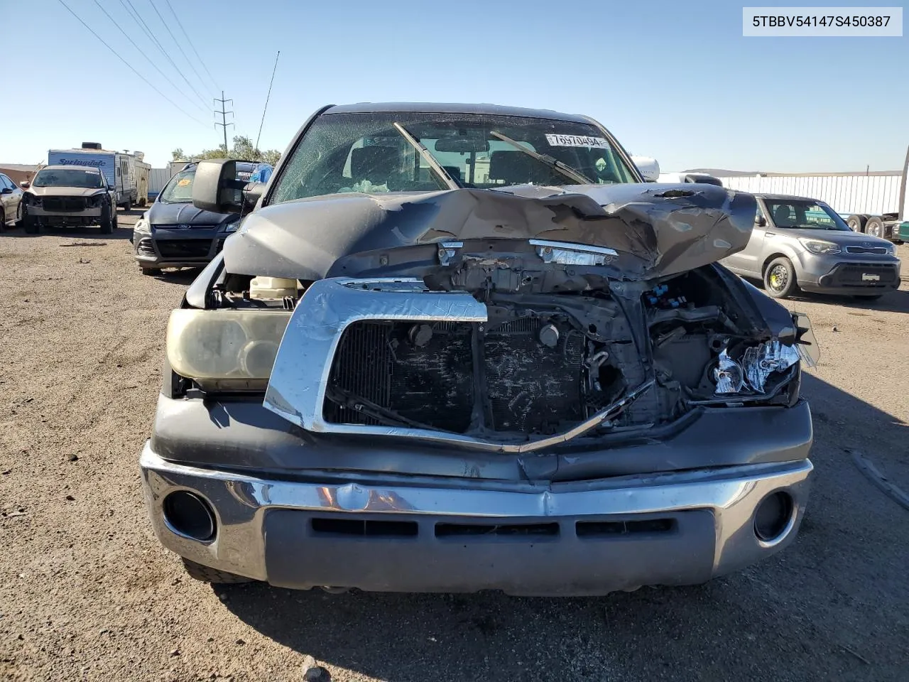 2007 Toyota Tundra Double Cab Sr5 VIN: 5TBBV54147S450387 Lot: 76970494