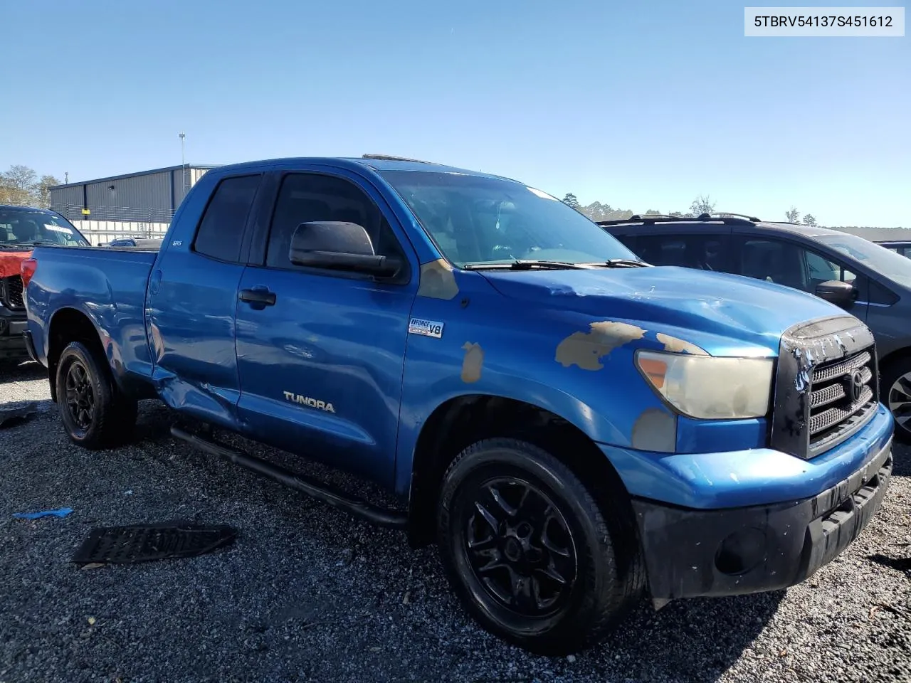 5TBRV54137S451612 2007 Toyota Tundra Double Cab Sr5