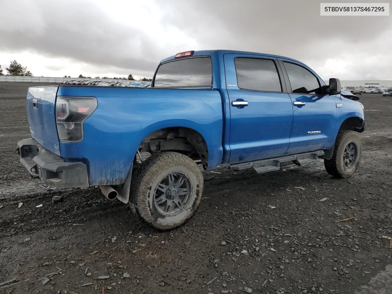 2007 Toyota Tundra Crewmax Limited VIN: 5TBDV58137S467295 Lot: 77023034