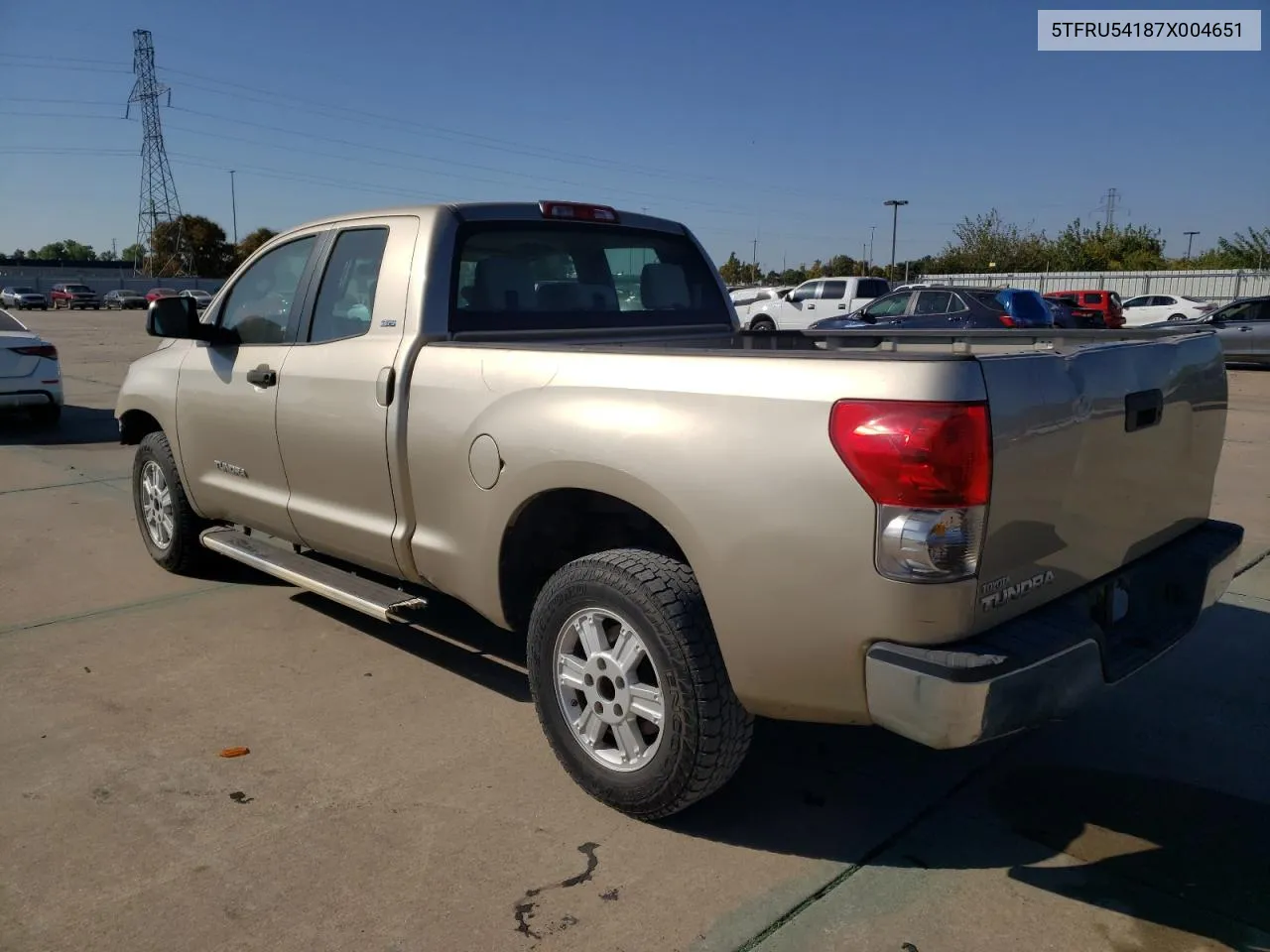 2007 Toyota Tundra Double Cab Sr5 VIN: 5TFRU54187X004651 Lot: 77101744