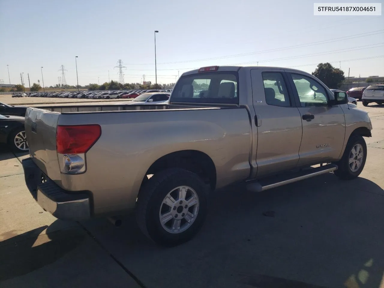 2007 Toyota Tundra Double Cab Sr5 VIN: 5TFRU54187X004651 Lot: 77101744