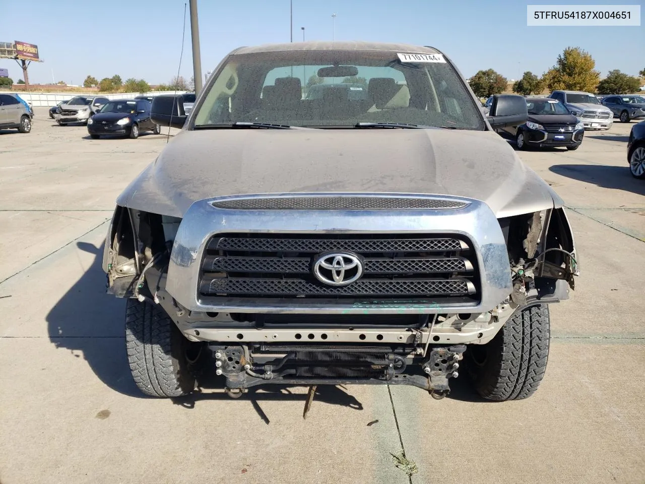 2007 Toyota Tundra Double Cab Sr5 VIN: 5TFRU54187X004651 Lot: 77101744