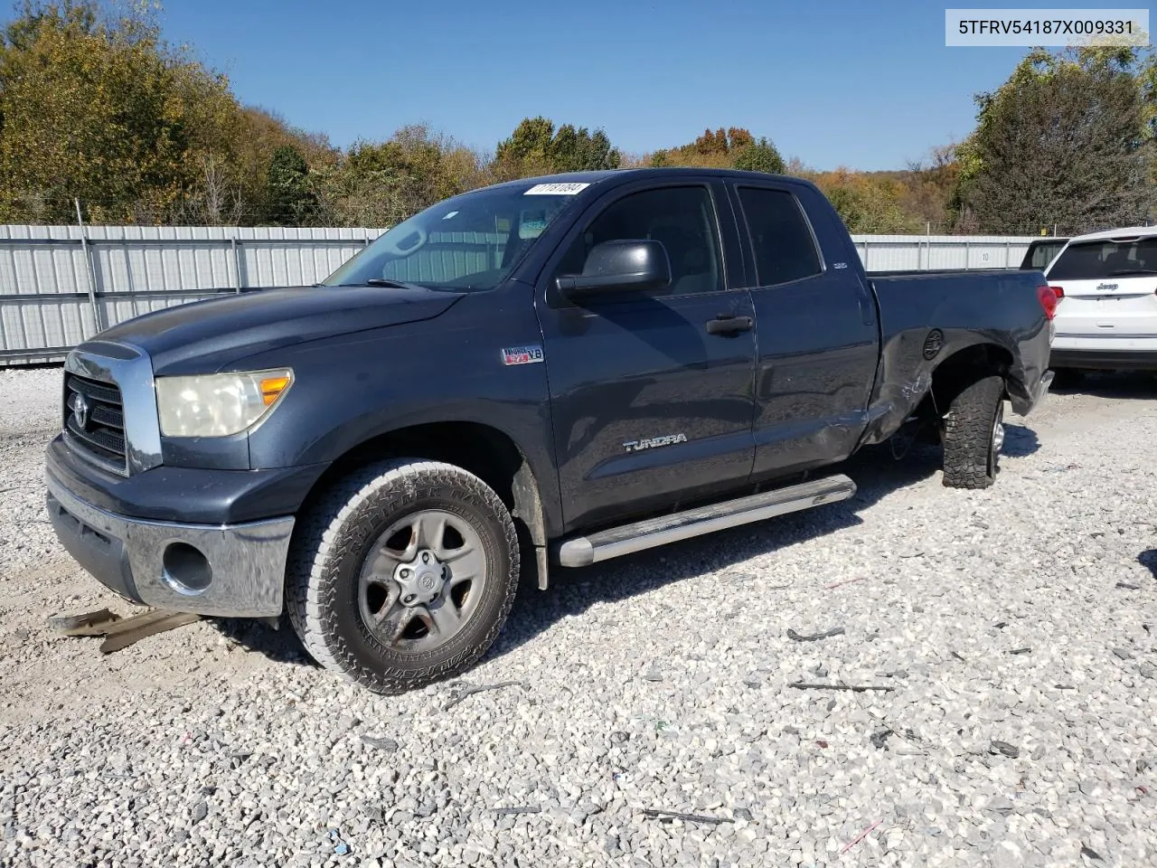 2007 Toyota Tundra Double Cab Sr5 VIN: 5TFRV54187X009331 Lot: 77181094