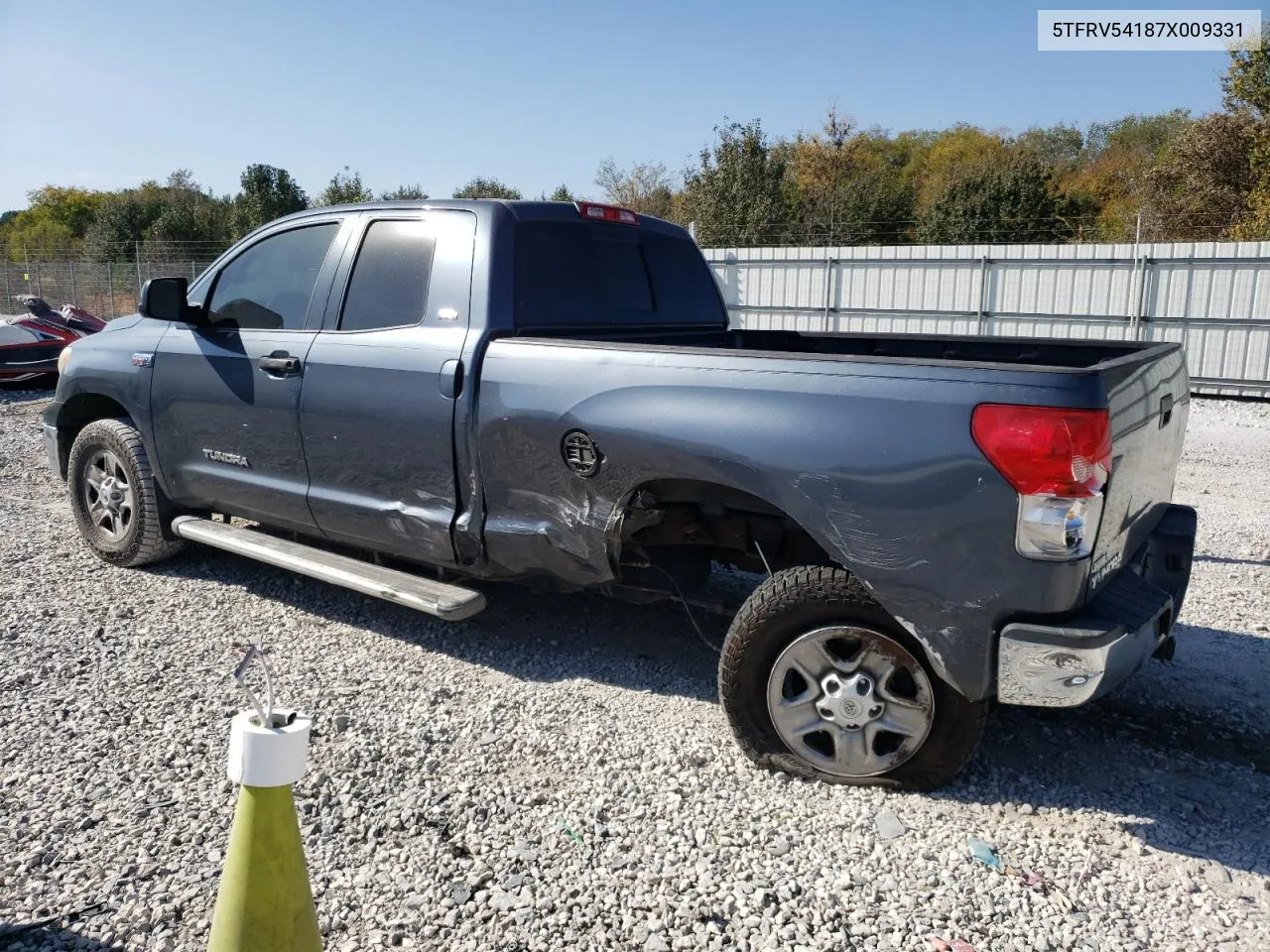 2007 Toyota Tundra Double Cab Sr5 VIN: 5TFRV54187X009331 Lot: 77181094